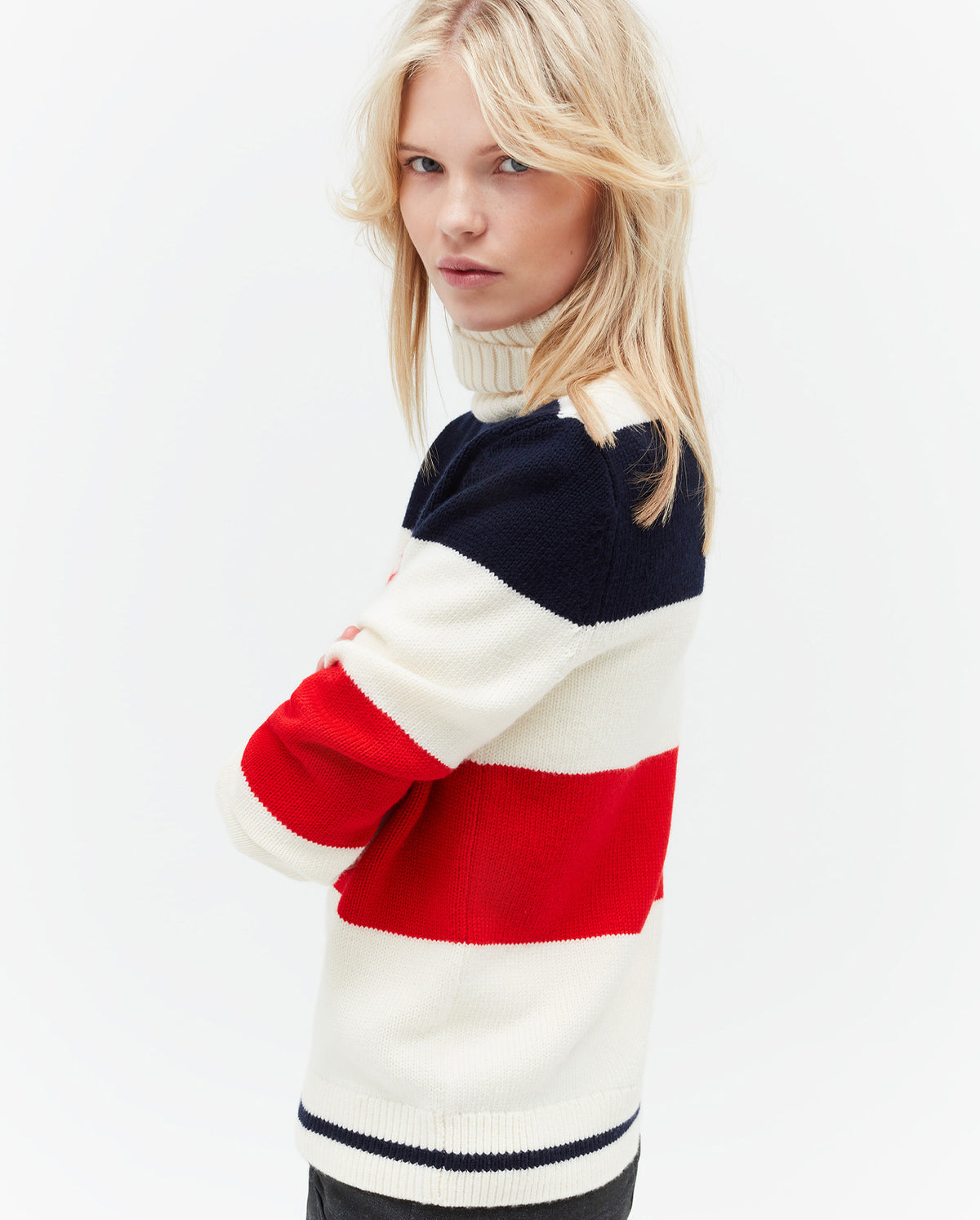Frostine Sweater - Red/Snow White/Navy