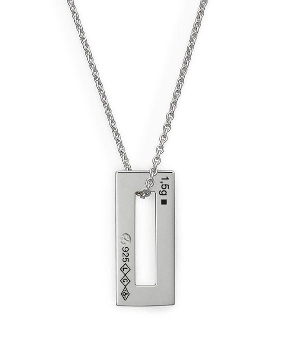 1.5G Polished And Brushed Necklace - Silver
