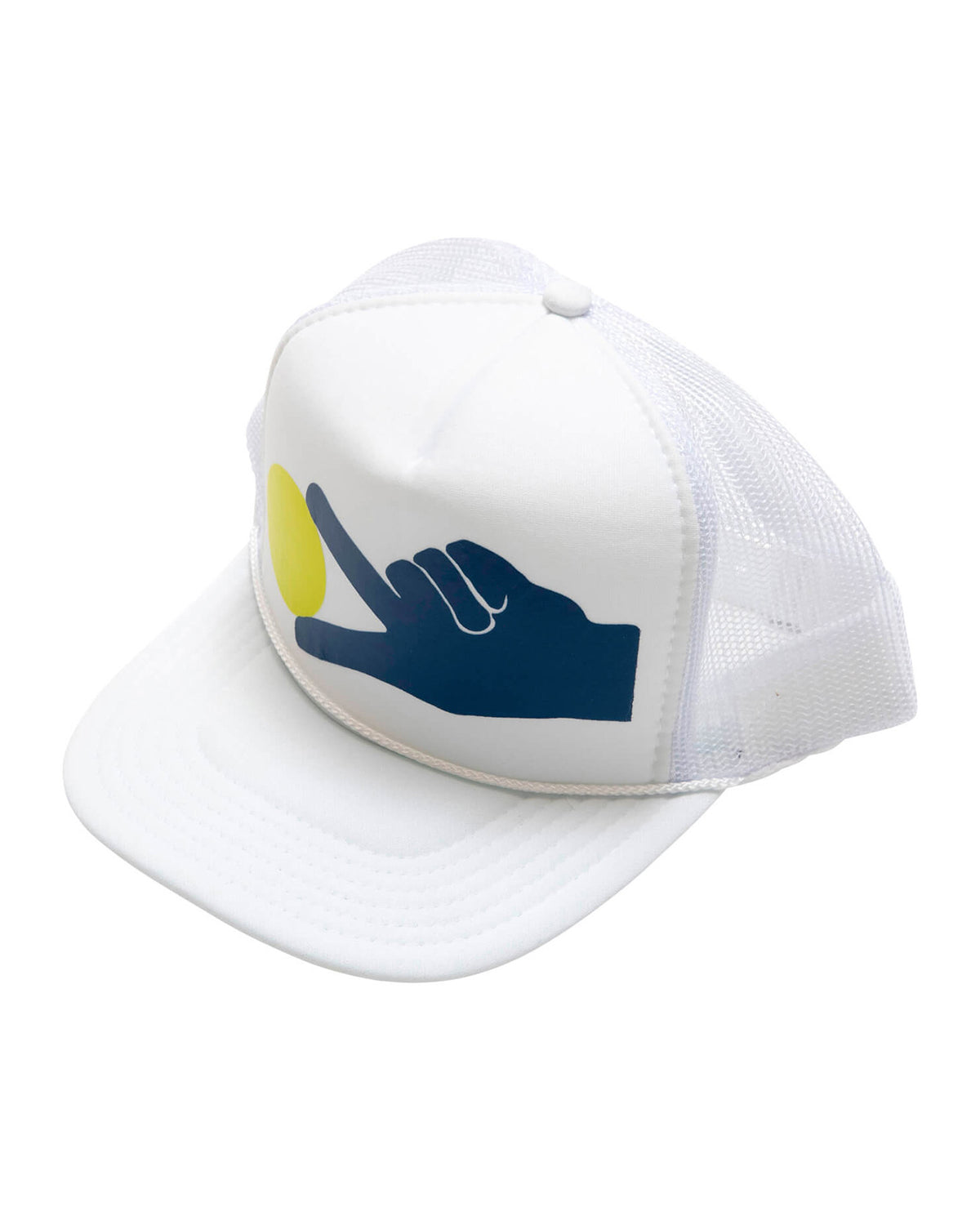 Mother Trucker Hat In White