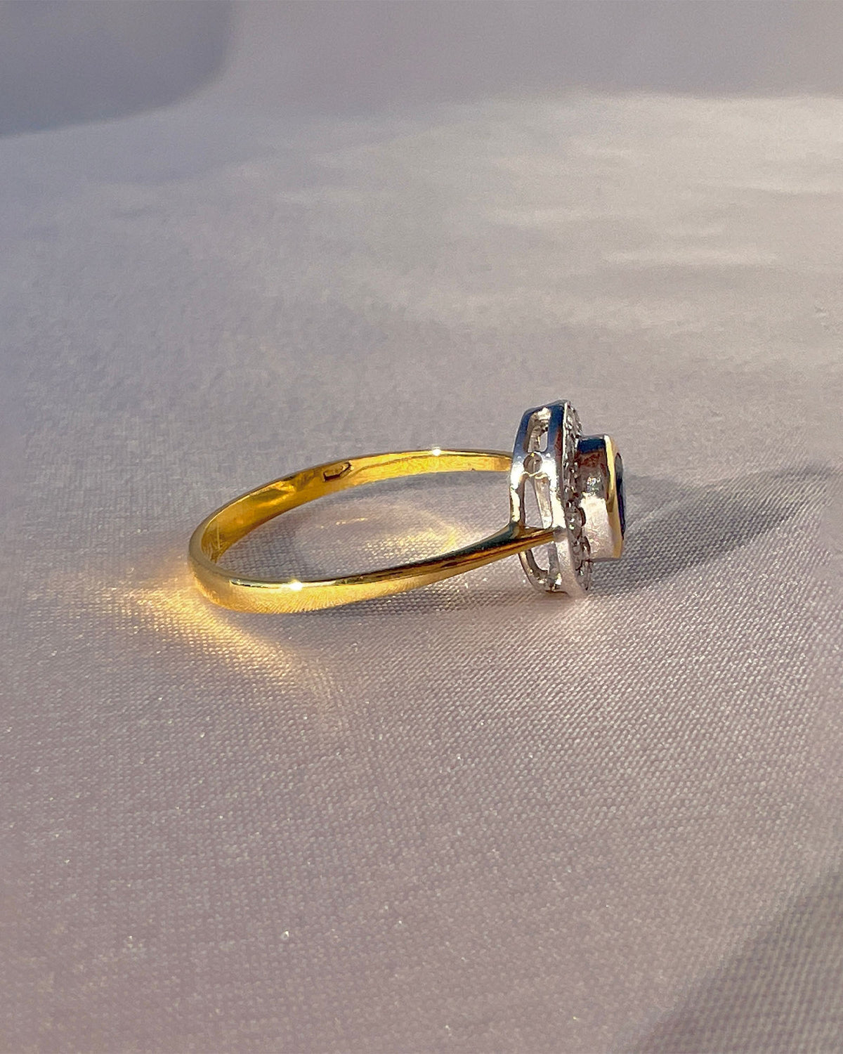 Vintage Oval Sapphire Diamond Ring 1994