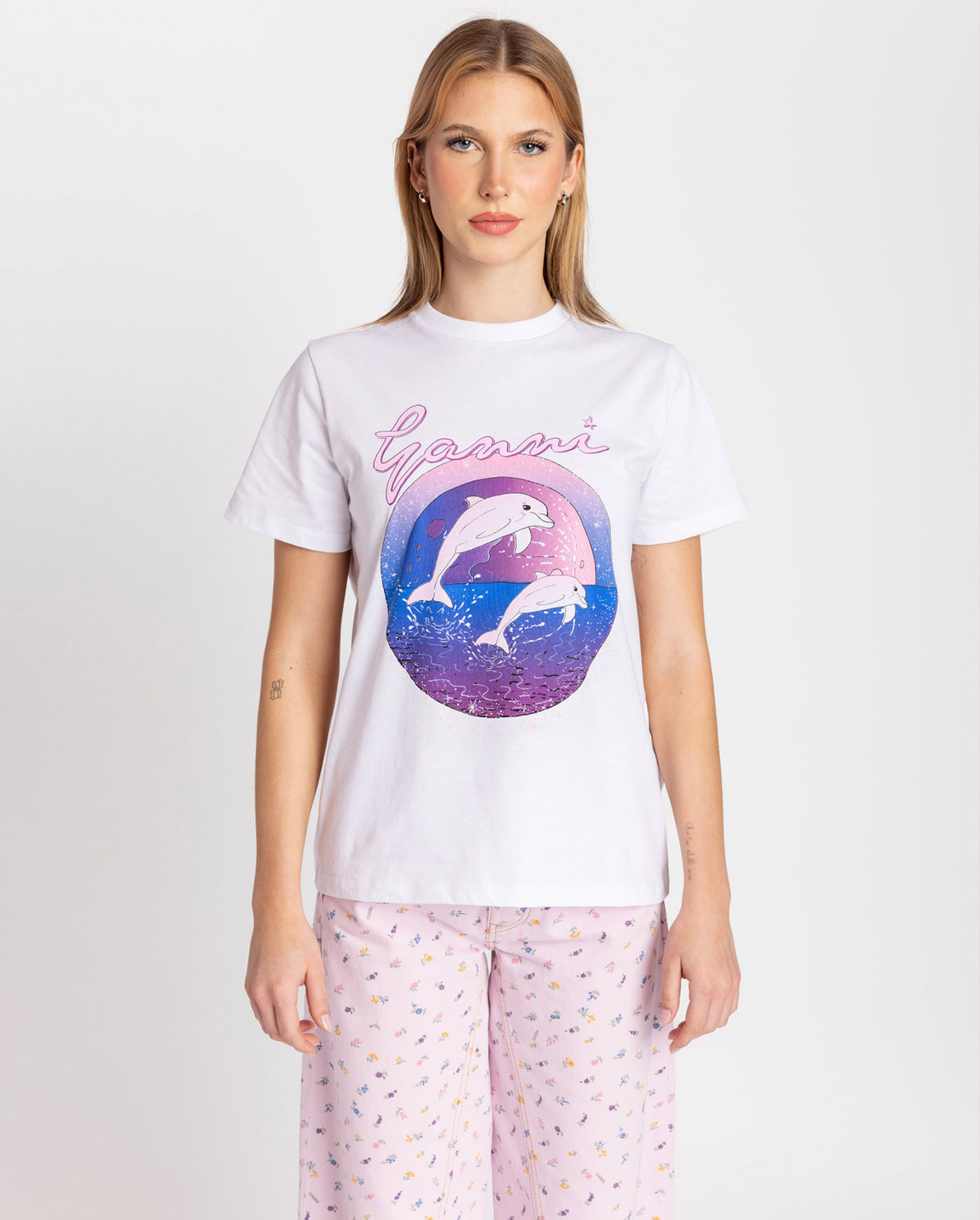 Basic Jersey Dolphin Relaxed T-Shirt