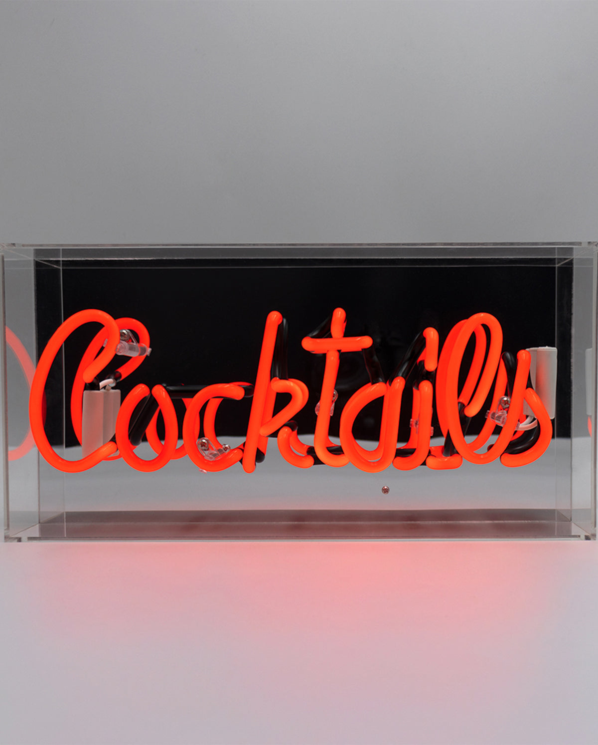 Acrylic Box Neon - Cocktails Red