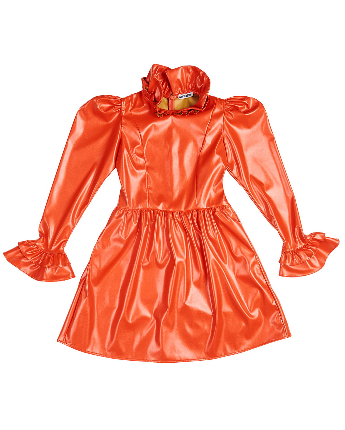 Mini Prairie Dress In Blood Orange PVC