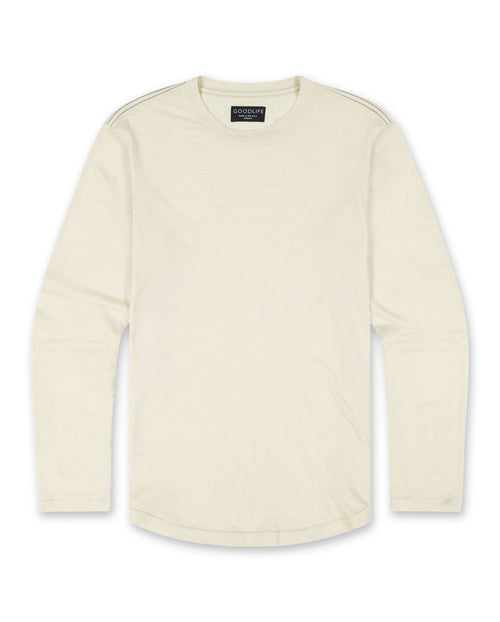 Tri-Blend Long Sleeve Scallop Crew - Seed