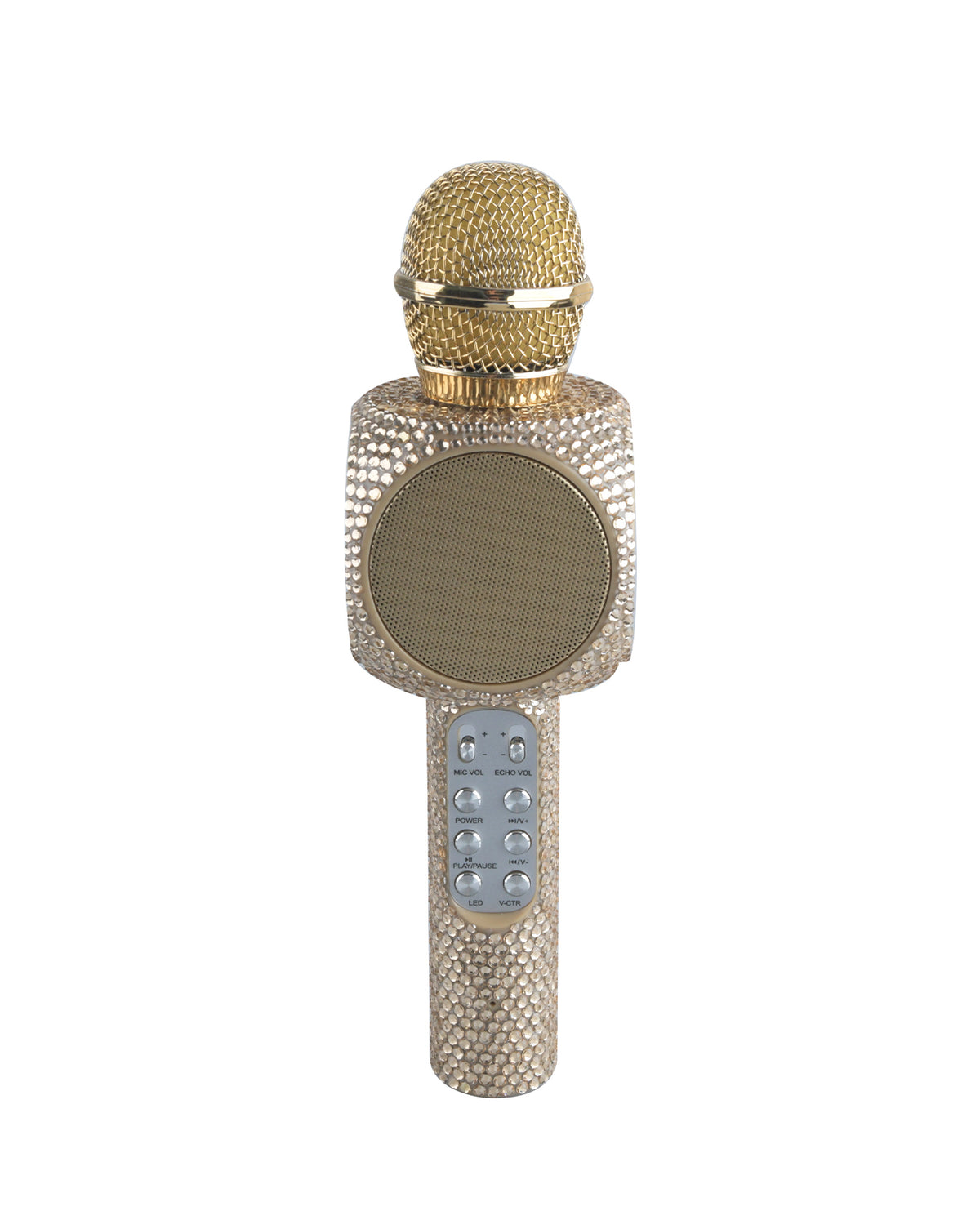 Sing Along Gold Bling Karaoke Bluetooth Microphone