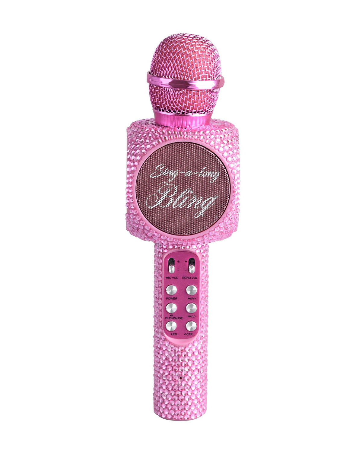 Sing Along Pink Bling Karaoke Bluetooth Microphone