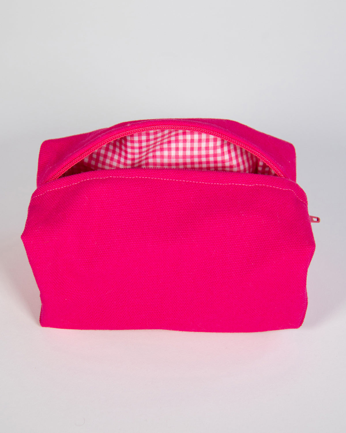 Pink Canvas Gingham Bag Small