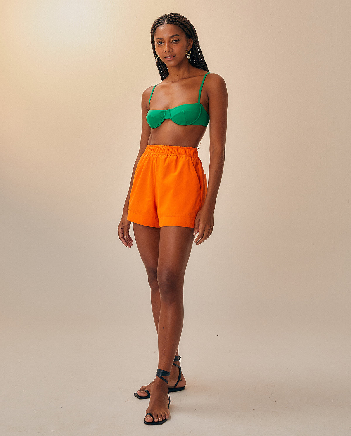 Gabriela Cotton Shorts - Mie Orange
