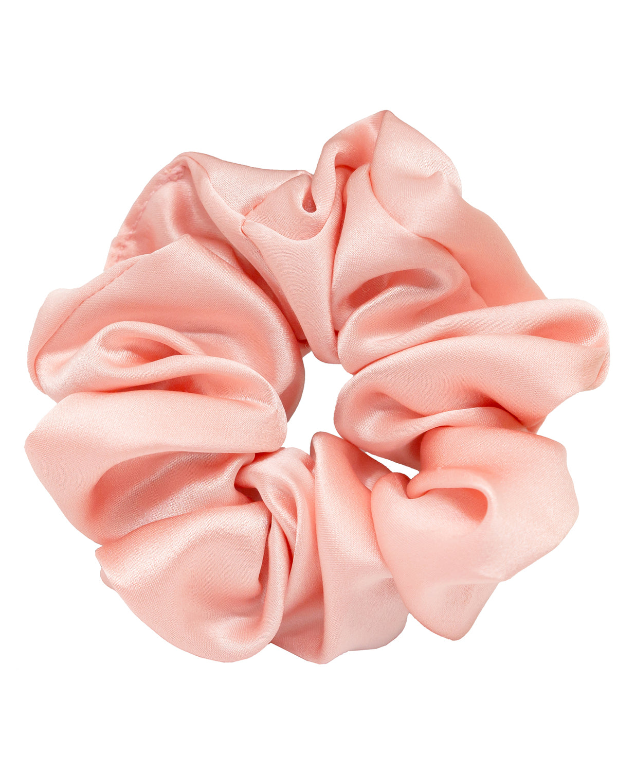 Handmade Silk Charmeuse Scrunchie - Rose Tan