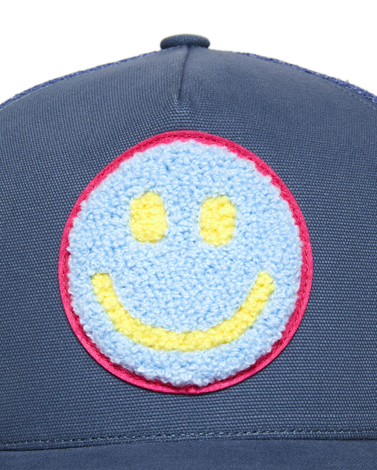 Smiley Trucker Hat In Steel Blue